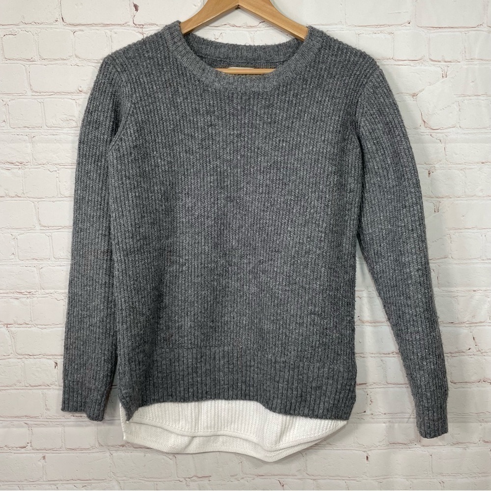UNIF x Urban Outfitters Sweater Womens Small Gray Layered Thermal Pullover